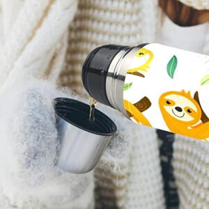 Cute Brown Sloth Hug Vacuum Insulated Water Bottle Stainless Steel Thermos Flask Travel Mug Coffee Cup Double Walled 17 OZ