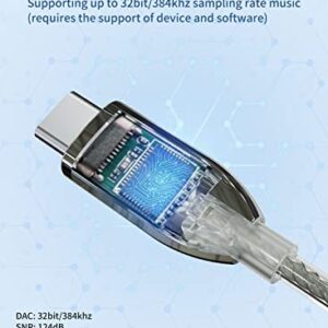 USB Type-C to 3.5mm Female Headphone Jack Adapter,KBEAR T1 Decoding Multi-Function Dongle Cable with Realtek ALC5686 high-Performance DAC Chip for Samsung Galaxy S22 S21 Ultra S20+