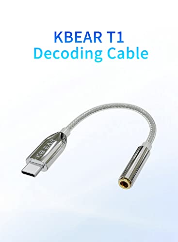 USB Type-C to 3.5mm Female Headphone Jack Adapter,KBEAR T1 Decoding Multi-Function Dongle Cable with Realtek ALC5686 high-Performance DAC Chip for Samsung Galaxy S22 S21 Ultra S20+