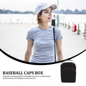 Zerodeko Hat Rack Baseball Caps Carrier Case Baseball Hat Case Travel Cap Carrier Case Holder Hat Storage Organizer Bag for Travel Black Hat Container Baseball Cap