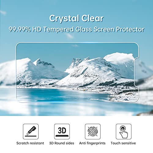 [6-in-1] ULUQ Designed for iPhone 14 Plus Screen Protector 6.7Inch, 2Pack[HD Clear Tempered Glass Screen Protector] +1Pack[Privacy Anti Spy Screen Protector]+3Pack[Camera Lens Protector]Suit All Case