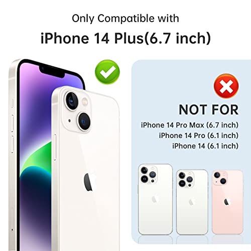 [6-in-1] ULUQ Designed for iPhone 14 Plus Screen Protector 6.7Inch, 2Pack[HD Clear Tempered Glass Screen Protector] +1Pack[Privacy Anti Spy Screen Protector]+3Pack[Camera Lens Protector]Suit All Case