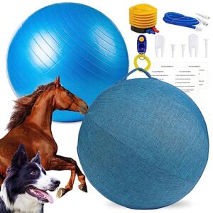 nopaso herding ball for horse - 25inch ball horse toys & ball cover for horses anti-burst mega herding ball giant horse soccer ball for horses stall