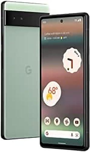 Google Pixel 6A 5G 128GB 6GB RAM Factory Unlocked (GSM Only | No CDMA - not Compatible with Verizon/Sprint) Global Version - Sage