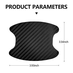 6 PCS Car Door Handle Car Sticker,3D Scratch Resistant Carbon Fiber Wrist Sticker-Traceless Car Door Handle Protective Film,Universal for Most Car Handles (Black)