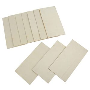 10Pcs Rectangle Blank Wooden Sheets Wood Slices DIY Wood Sheets for Home Decoration Party Ornaments