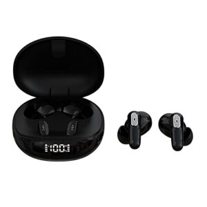 js81 bluetooth-compatible v5.1 smart- in-ear mp3 stereo sports facility with digital display a led (black)