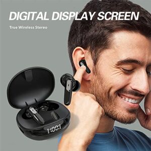 JS81 Bluetooth-Compatible V5.1 Smart- in-Ear Mp3 Stereo Sports Facility with Digital Display A Led (Black)