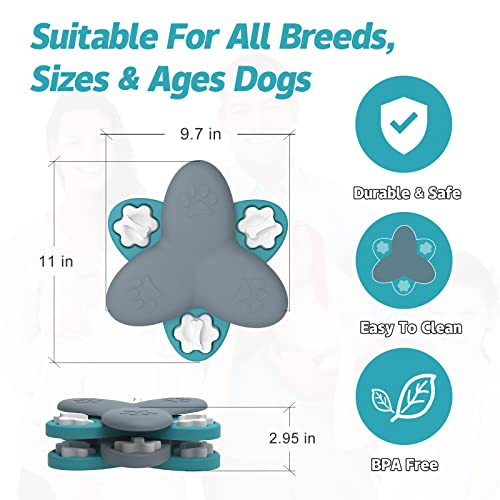 Dog Puzzle Toys - Interactive Dog Toys Provides IQ Training & Mental Enrichment, Rotatable Dog Treat Dispenser for Puppy, Medium Dogs and Large Dogs