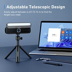 Anker PowerConf C200 2K and AnkerWork Mini Tripod, 15.74" Adjustable and Extendable Design, Holds up to 3.3lb, Mac Webcam, Webcam for Laptop, Adjustable Field of View, Built-in Privacy Cover