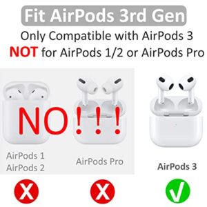 9 Pairs (Fit in Case) Ear Tips Compatible with AirPods 3rd, Replacement Ultra Thin Slim Silicone Eartips Earbuds Gel Cover Accessories Compatible with AirPods 3-3 White Multicolor