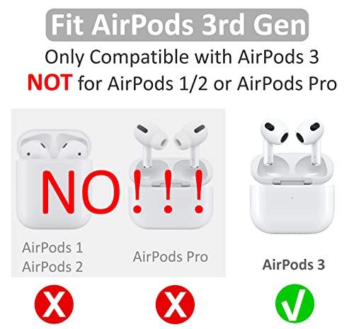 9 Pairs (Fit in Case) Ear Tips Compatible with AirPods 3rd, Replacement Ultra Thin Slim Silicone Eartips Earbuds Gel Cover Accessories Compatible with AirPods 3-3 White Multicolor