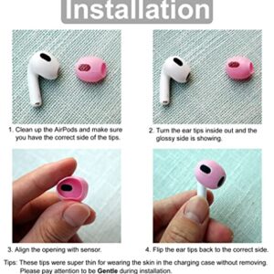 9 Pairs (Fit in Case) Ear Tips Compatible with AirPods 3rd, Replacement Ultra Thin Slim Silicone Eartips Earbuds Gel Cover Accessories Compatible with AirPods 3-3 White Multicolor