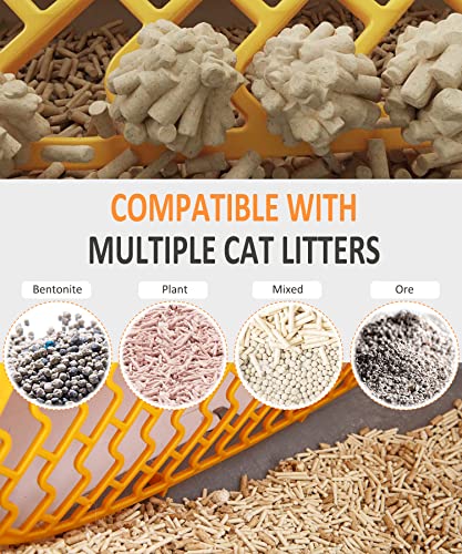 Self-Cleaning Cat Litter Box, Automatic Cat Litter Box PETCADO 24H for No Scooping with APP Control, Odor Removal, Safe Lock, Litter Mat, Quiet for Multiple Cats and All Kinds of Clumping Cat Litter