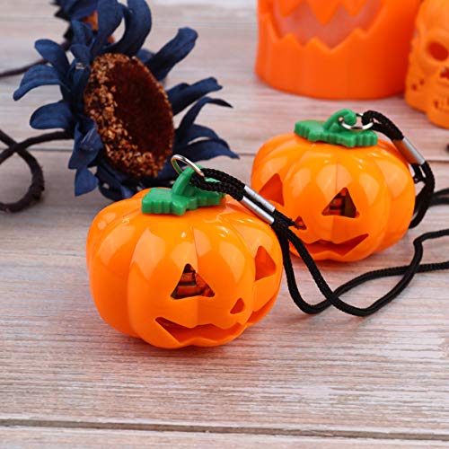 BESTOYARD Flash Toys 4 Pcs LED Light Pumpkin Pendant Necklace Halloween led Necklace Halloween Light up Necklace Up Halloween Pumpkin Skull Necklace