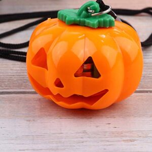 BESTOYARD Flash Toys 4 Pcs LED Light Pumpkin Pendant Necklace Halloween led Necklace Halloween Light up Necklace Up Halloween Pumpkin Skull Necklace