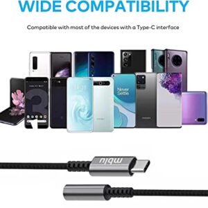 mblu MEIZU USB C to 3.5mm Audio Adapter,Headphone Aux Jack Dongle Compatible with MEIZU 20 18 Samsung S23 Ultra S21 Note20, Pixel 6 Pro