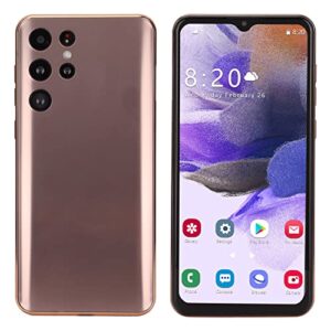 zunate s22 ultra 4g unlocked smartphone for android 11, 6.52in ultra hd screen 4gb ram 64gb rom wifi face unlock mobile phone with 4000mah battery 8mp 16mp dual camera (gold)