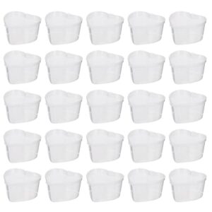 didiseaon 50pcs heart shaped condiment container clear plastic seasoning containers small boxes with lid bowl for home kitchen takeout use 50ml