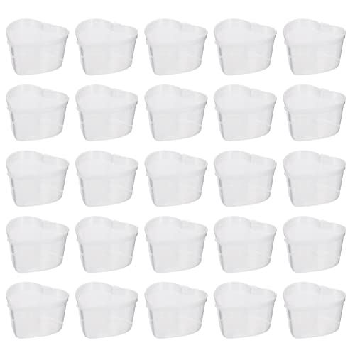 Didiseaon 50Pcs Heart Shaped Condiment Container Clear Plastic Seasoning Containers Small Boxes with Lid Bowl for Home Kitchen Takeout Use 50ml