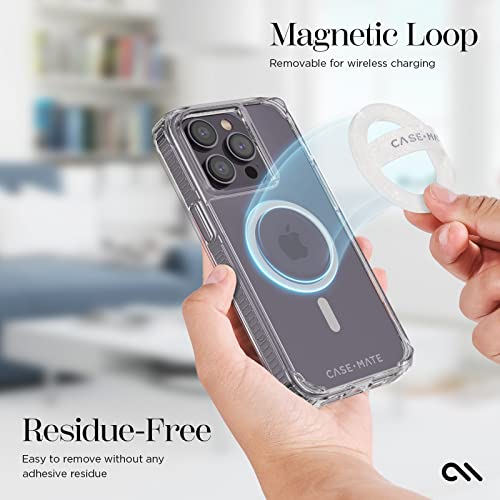Case-Mate Magnetic Phone Grip [Loop Grip] - Removable Magnetic Phone Ring Holder for Hand - Soft Ultra-Thin Collapsible MagSafe Phone Holder for iPhone 14 Pro Max / 13 Pro Max / 12 Pro Max - Sparkle