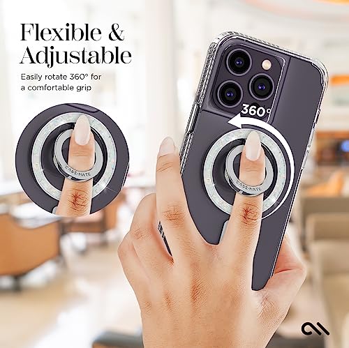 Case-Mate Magnetic Phone Grip & Phone Ring Holder - Magnetic iPhone Holder - Removable MagSafe iPhone Accessories - Rotatable Kickstand for iPhone 14 Pro Max/ 13 Pro Max/ 12 Pro Max - Twinkle Diamond