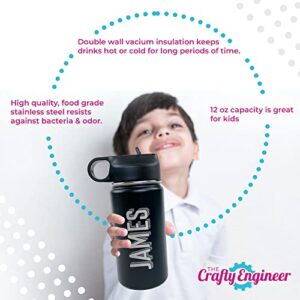 The Crafty Engineer Personalized Kids Water Bottle (Green)