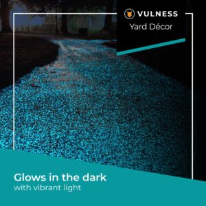 VULNESS Glow in The Dark Rocks Decorations - Ideal for Yard, Walkway, Driveway, Pathway, Backyard, Garden, Room Decor, Planter Aesthetic, Aquarium Fish Tank Accessories, Betta Gravel (0.4-0.6 inch)