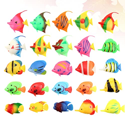 BESTOYARD Ocean Decor Ocean Decor 75 pcs Fish Aquarium Rubber Squirting Fish Artificial Plastic Fish sea Fish Animals Toys Ornament Plastic Fake Miniature Toys Miniature Toys