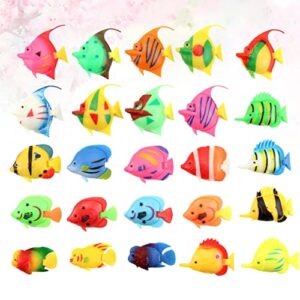 BESTOYARD Ocean Decor Ocean Decor 75 pcs Fish Aquarium Rubber Squirting Fish Artificial Plastic Fish sea Fish Animals Toys Ornament Plastic Fake Miniature Toys Miniature Toys