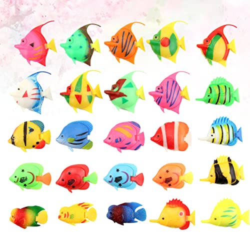 BESTOYARD Ocean Decor Ocean Decor 75 pcs Fish Aquarium Rubber Squirting Fish Artificial Plastic Fish sea Fish Animals Toys Ornament Plastic Fake Miniature Toys Miniature Toys