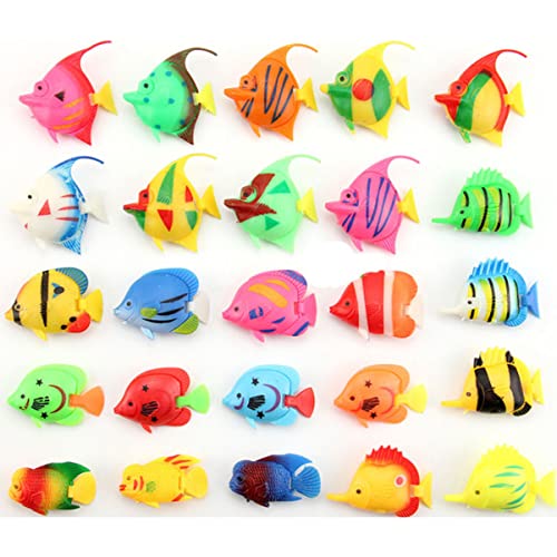 BESTOYARD Ocean Decor Ocean Decor 75 pcs Fish Aquarium Rubber Squirting Fish Artificial Plastic Fish sea Fish Animals Toys Ornament Plastic Fake Miniature Toys Miniature Toys