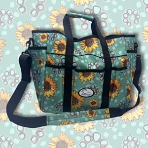 schulz equine grooming tote (sunflower squash blossom)