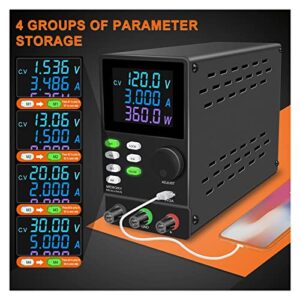 DC Power Supply Variable DC Laboratory Power Supply Adjustable Voltage Regulator Stabilizer Switching Bench Source Plating Charging Current Stabilizer for Spectrophotometer and lab Equipment Repair