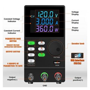 DC Power Supply Variable DC Laboratory Power Supply Adjustable Voltage Regulator Stabilizer Switching Bench Source Plating Charging Current Stabilizer for Spectrophotometer and lab Equipment Repair