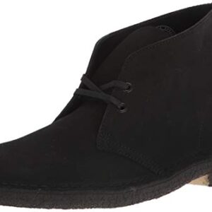 Clarks Men's Desert Chukka Boot, Black Suede 1, 8