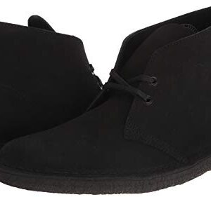 Clarks Men's Desert Chukka Boot, Black Suede 1, 8