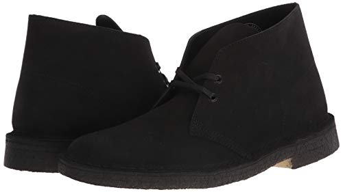 Clarks Men's Desert Chukka Boot, Black Suede 1, 8