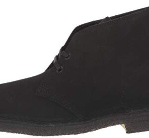 Clarks Men's Desert Chukka Boot, Black Suede 1, 8