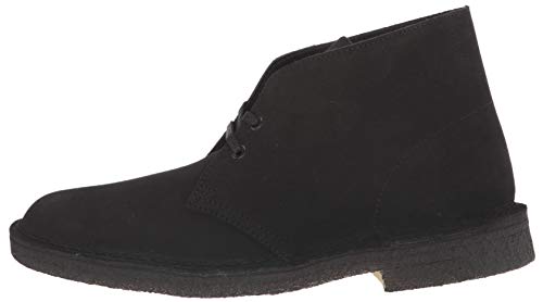 Clarks Men's Desert Chukka Boot, Black Suede 1, 8