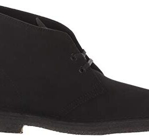 Clarks Men's Desert Chukka Boot, Black Suede 1, 8