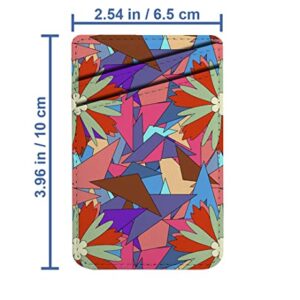 Diascia Pack of 2 - Cellphone Stick on Leather Cardholder ( Koala Flowers Floral Cute Colorful Pattern Pattern ) ID Credit Card Pouch Wallet Pocket Sleeve