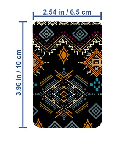 Diascia Pack of 2 - Cellphone Stick on Leather Cardholder ( Ethno Ethnic Boho Pattern Pattern ) ID Credit Card Pouch Wallet Pocket Sleeve