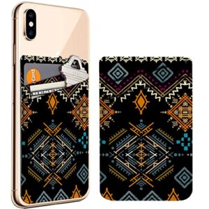 diascia pack of 2 - cellphone stick on leather cardholder ( ethno ethnic boho pattern pattern ) id credit card pouch wallet pocket sleeve