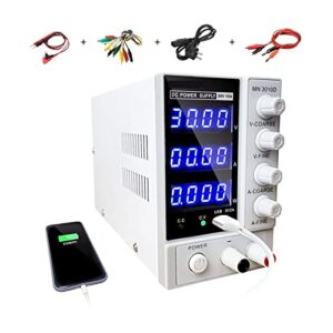 DC Power Supply Variable Adjustable DC Laboratory Power Supply Bench Source Voltage Regulator Stabilizers Switch Lab Power Supply Current Stabilizer for Spectrophotometer and lab Equipment Repair