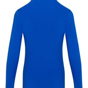 Natural Uniforms Women's Long Sleeve Mock Turtle-Neck T-Shirt Under Scrub (True Royal Blue, X-Large)