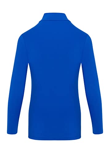 Natural Uniforms Women's Long Sleeve Mock Turtle-Neck T-Shirt Under Scrub (True Royal Blue, X-Large)