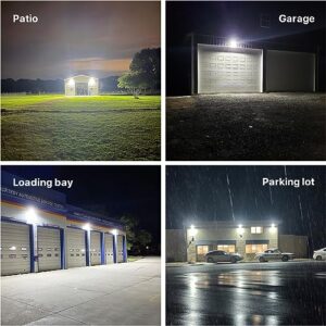 HYPERLITE LED Wall Pack Light with Dusk to Dawn Photocell 100W 13,000LM, Ideal Outdoor Security Lighting Commercial and Industrial LED Wall Lights for Parking lot Garage Factory ETL Listed