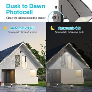 HYPERLITE LED Wall Pack Light with Dusk to Dawn Photocell 100W 13,000LM, Ideal Outdoor Security Lighting Commercial and Industrial LED Wall Lights for Parking lot Garage Factory ETL Listed