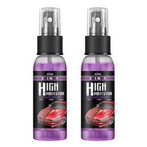 2pack 3 in 1 high protection quick coating spray,high protection quick car coating spray,car coating cleaning spray,quick coat car wax polish spray for cars (30ml)